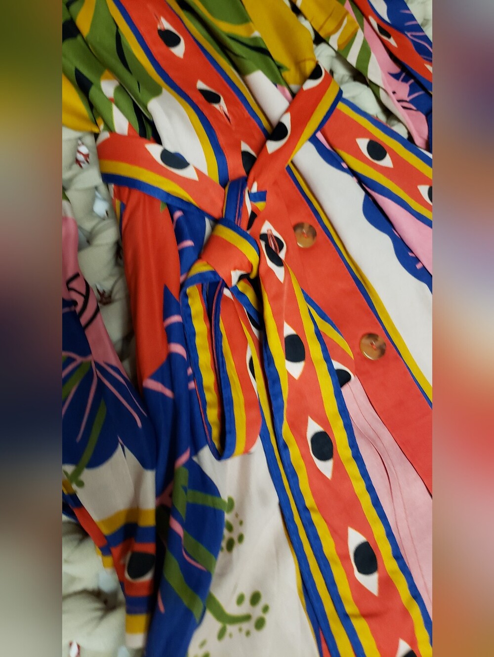 Farm Rio Surreal Scarf Print Shirtdress - Picture 6 of 8